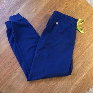 Figs High Waisted Zamora Joggers Bright Blue